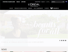 Tablet Screenshot of loreal.com.au